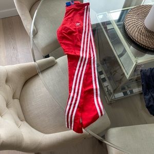 Red adidas legging
